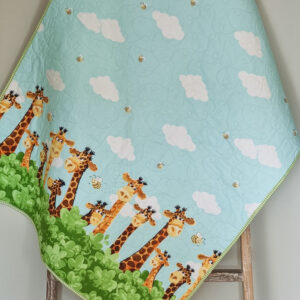 Zoe in the Cloud Baby Quilt